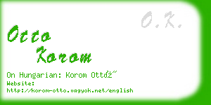 otto korom business card